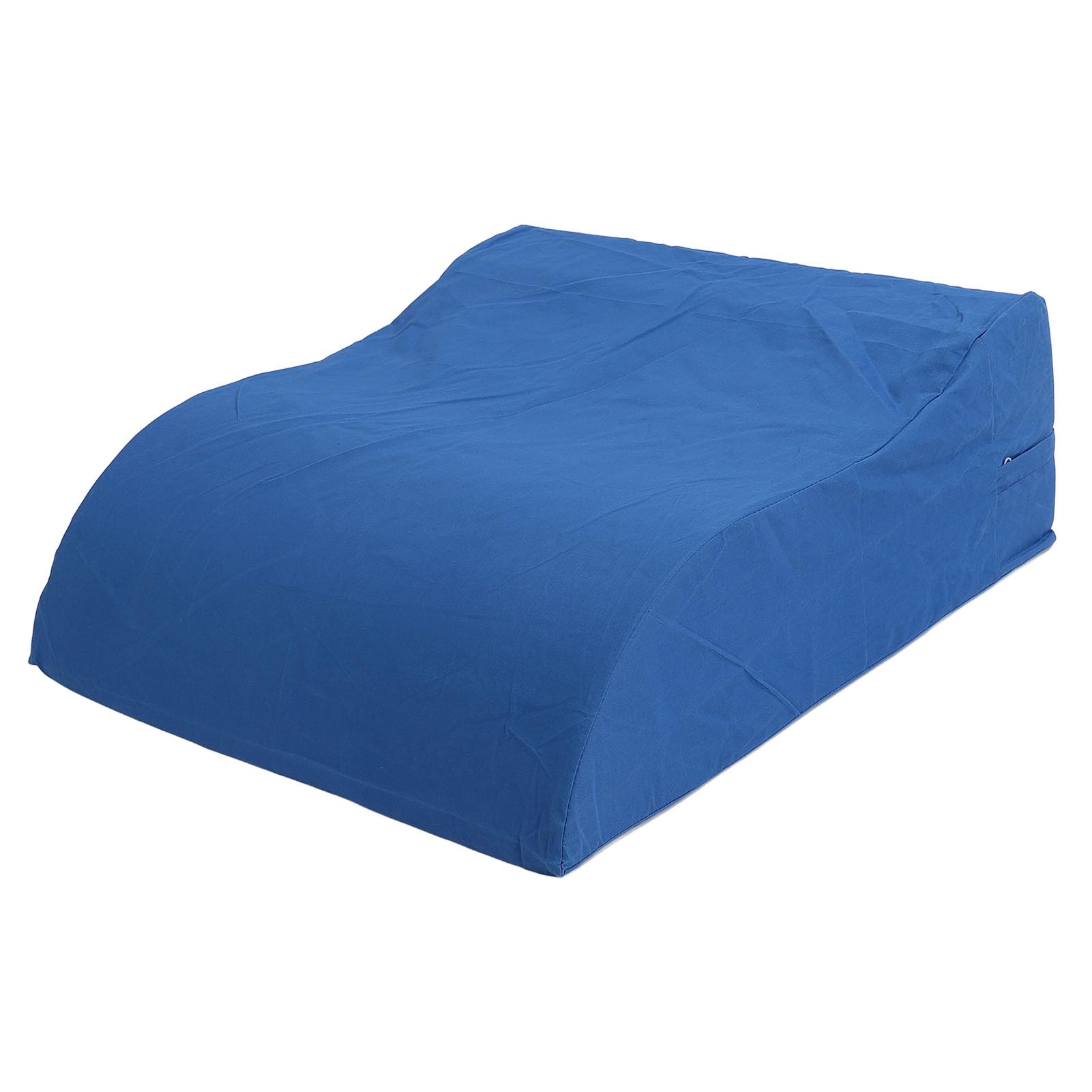 Cojín de cuña de soporte para piernas en forma de S, 59 x 55 x 20 cm, para un mejor sueño, ideal para la recuperación postoperatoria, cojín para piernas con elevación azul para un