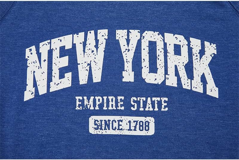 Vdnerjg Women's New York Letter Print Sweatshirt Crewneck Long Sleeve Casual Loose Fit Pullover Shirt - Image 4