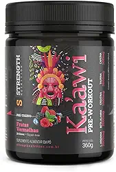 Pré-Treino Super Concentrato Ka`awi Strength Nutrition 360g - Com Creatina, Beta Alanina, Taurina, Arginina e Cafeína (360g, Frutas Vermelhas)