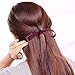 Set of 6 Assorted Colour Fashion Satin Ribbon Hair Bow Tie Bands Hair Rope Rubber Bands Ponytail Holder for Lady
