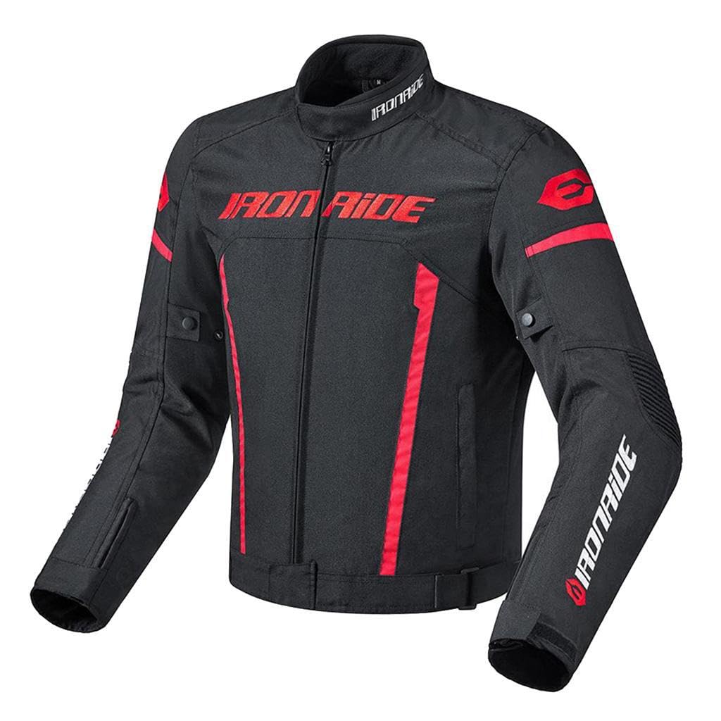Chaqueta de motociclista Chaquetas de moto Ropa de moto Carreras Conducción Versátil Tres capas Seguridad Equipada Característica Impermeable Chaqueta a prueba de, Negro, L