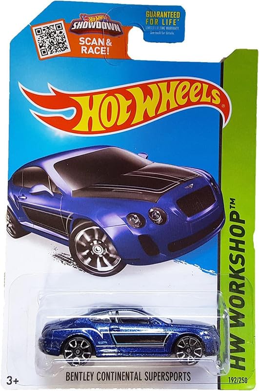 Image of Hot Wheels Bentley Continental Supersports HW Workshop Ages 3 and Up 192 /250 (Blue)
