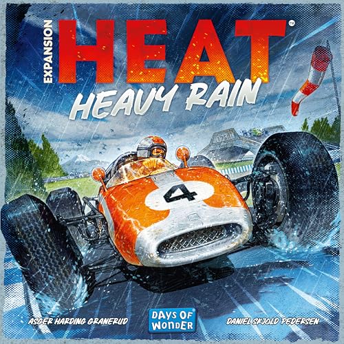 Image of Asmodee Heat: Heavy Rain Board Game Expansion - New Japan & Mexico Tracks, Intense Car Racing Strategy Game, Fun Family Game for Kids & Adults, Ages 10+, 1-7 Players, 60 Min Playtime