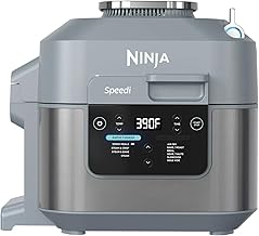 Ninja Speedi Rapid Cooker & Air Fryer, 6-Qt Capacity, 10-in-1 Functions to Steam, Bake, Roast, Sear, Sauté, Slow Cook, Sous Vide & More, 15-Minute Speedi Meals All In One Pot, Sea Salt Gray (Renewed)