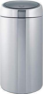 Brabantia 390845 Poubelle Touch Bin avec Seau en Plastique, 45L - Acier Mat Anti-trace de Doigt