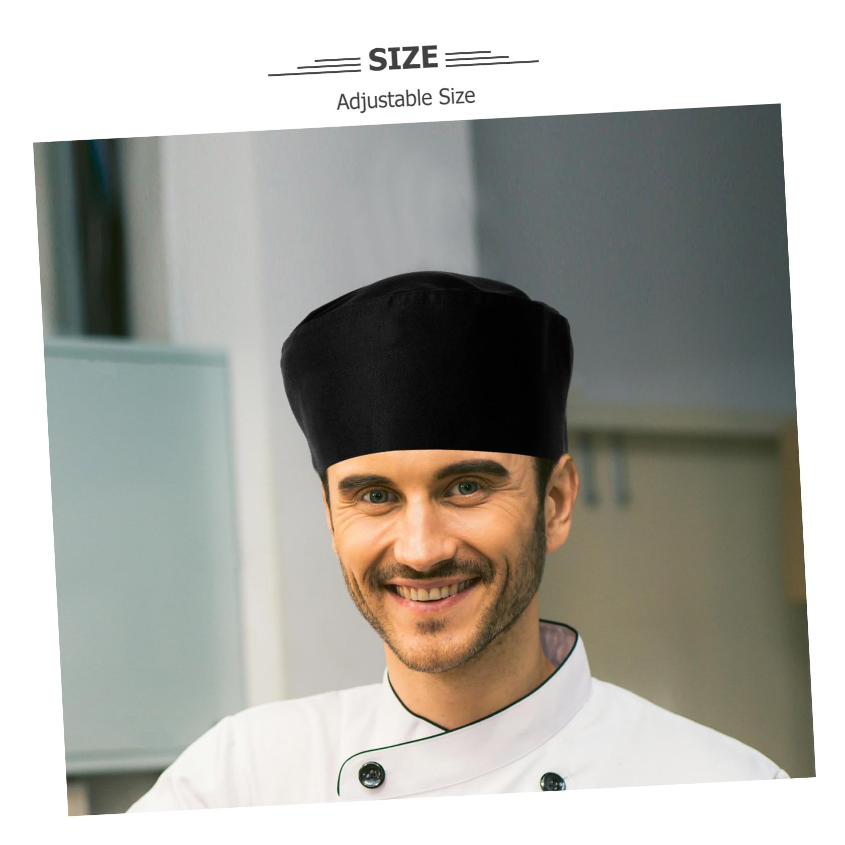 Beaupretty Sombrero de Cocinero Tapa de Catering Sí Sombreros de Cocina Sombreros de Chef para Hombres Sombreros para Cocinero Sombrero de Cocina con Estilo algodón Negro