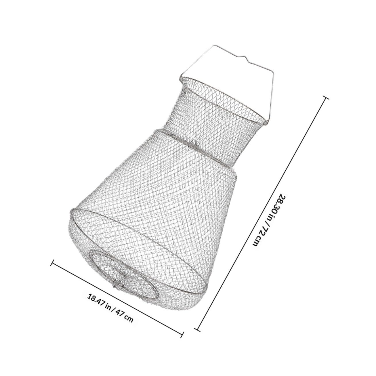 YARNOW Bolsa de Acero Inoxidable para Pesca en Agua y Salada, Canasta Plegable Fácil de Doblar y Resistente, Protector Robusto para Peces y Cangrejos