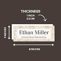 Vista 6 de Placa de Nombre de Escritorio de Acrílico Transparente Grueso Personalizada de 8x3" con Logo Personalizado - Decoración Profesional de Oficina