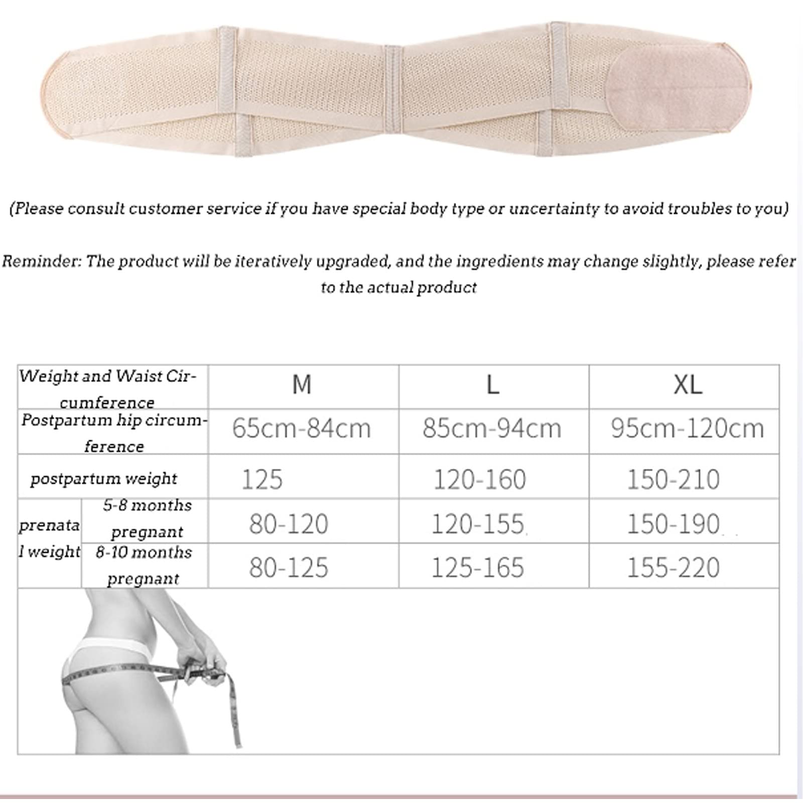 Samnuerly - Cinturón corrector de postura pélvica para mujer, maternidad, compresión posparto, cinturón ajustable, cintura sacroilíaca, alivia el dolor en el abdomen, espalda, nalgas del abdomen