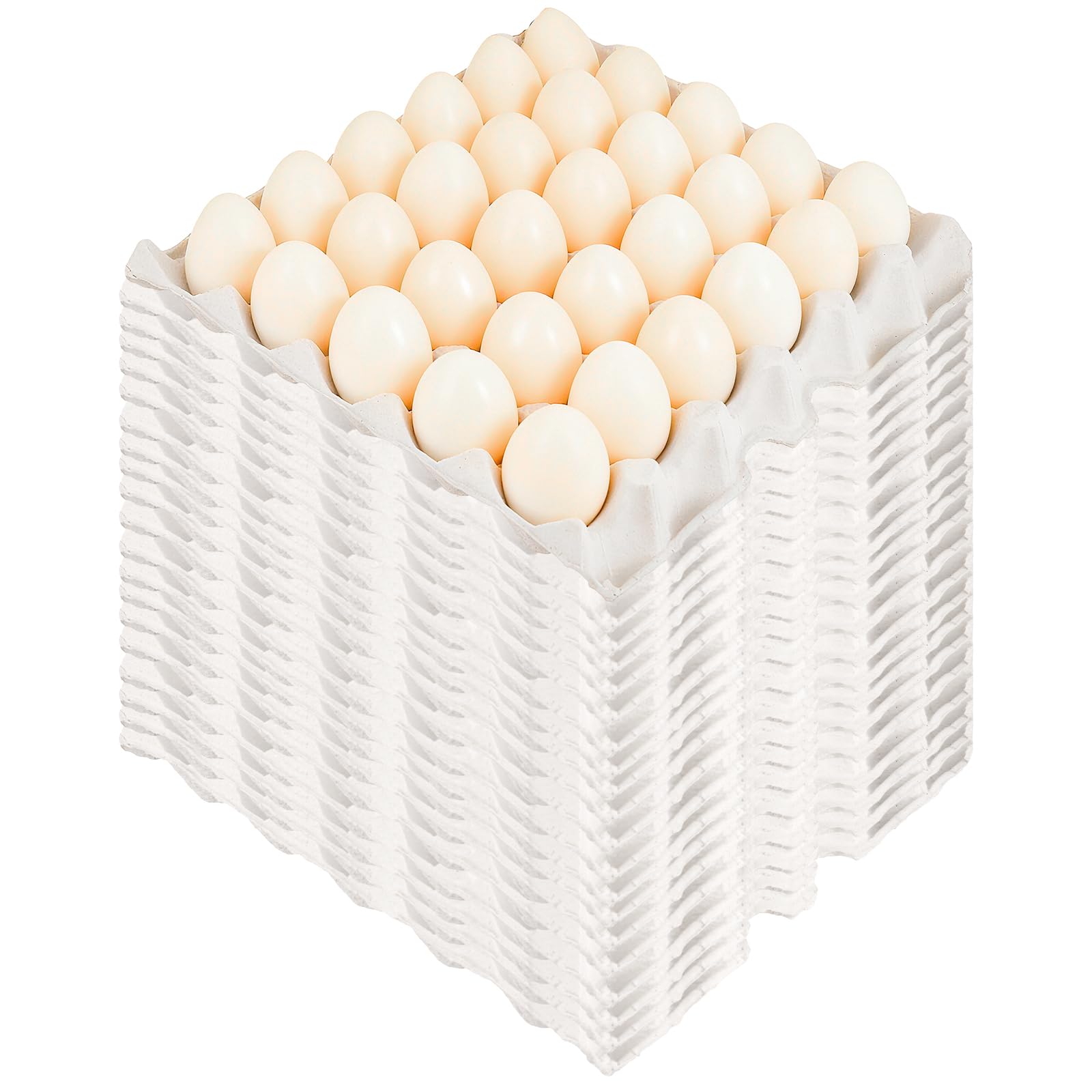 20 pezzi da 30 x 30 cm, colore bianco, cartone da 30 pezzi, per uova di gallina