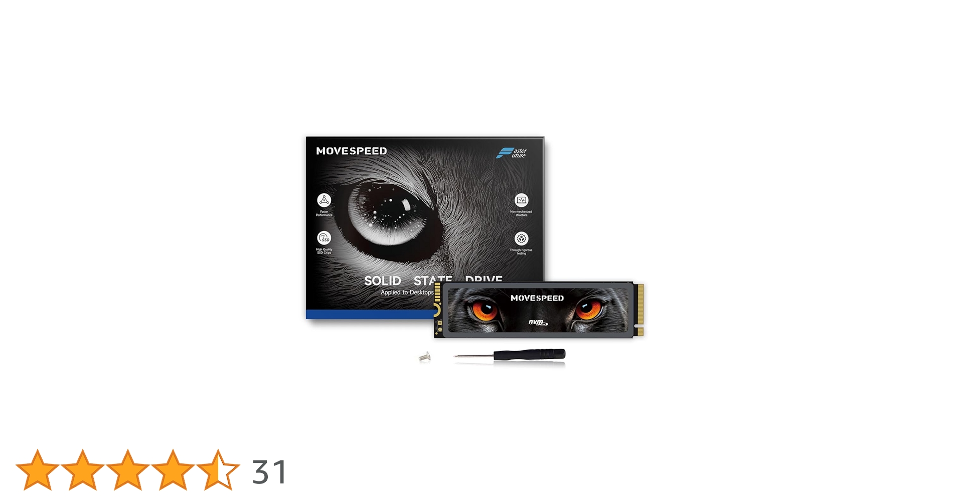MOVE SPEED HB7450 1TB SSD for PS5 with Heatsink TLC NAND