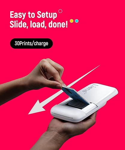 Miniatura 4 de Liene Impresora Fotográfica 2x3 Pulgadas, Mini Impresora de Imágenes con 10 Papeles Adhesivos Zink, Bluetooth 5.0, Compatible con iOS y Android