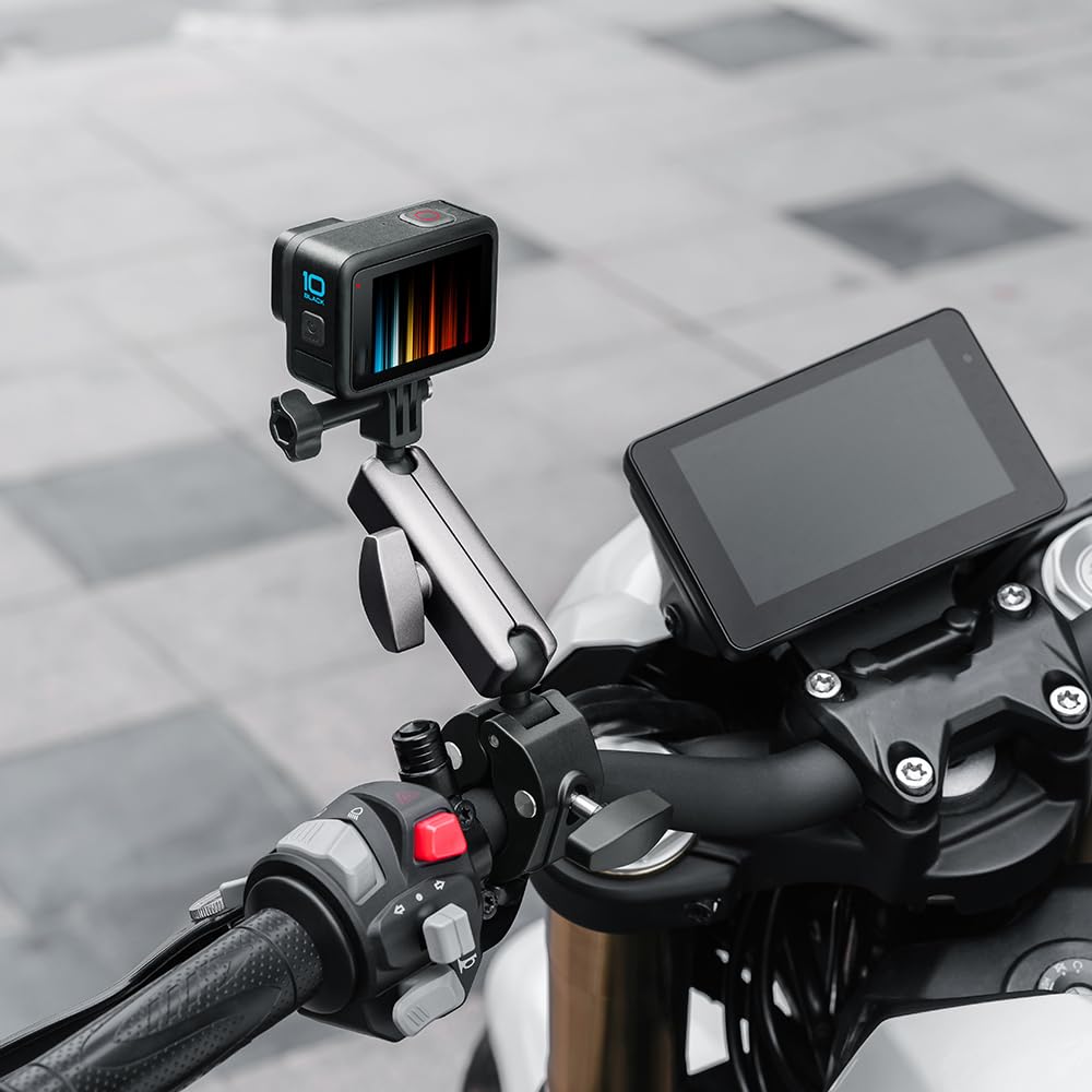 Supporto Per Manubrio Bici/Moto | Rotazione 360° | Per GoPro, Insta360, DJI - Foto 14
