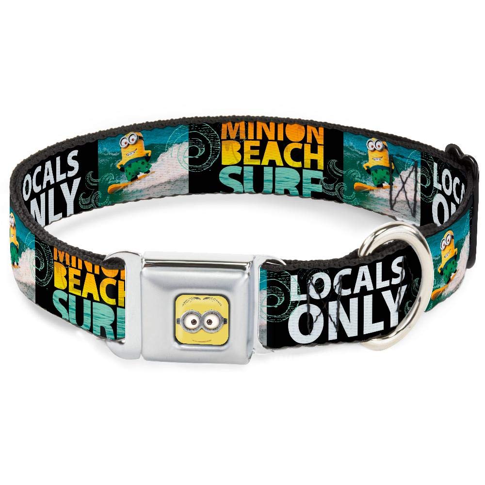 Collier de chien Minion Dave Face Close pour sécuriser le cou des animaux joueurs