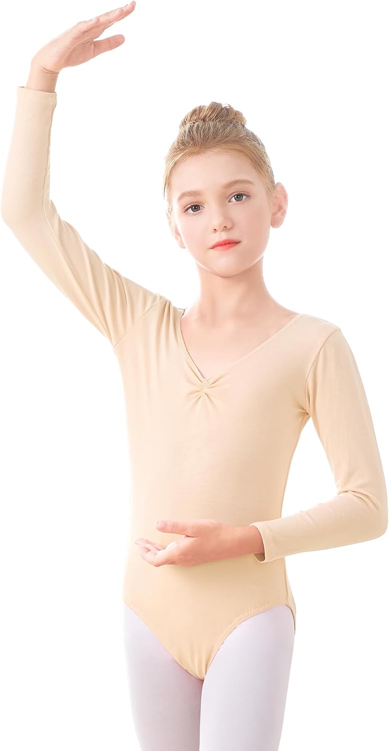 Daydance Girls Ballet Leotard, Long Sleeve Classic Girls Dance Leotard for Ballet, Gymnastics - Image 2