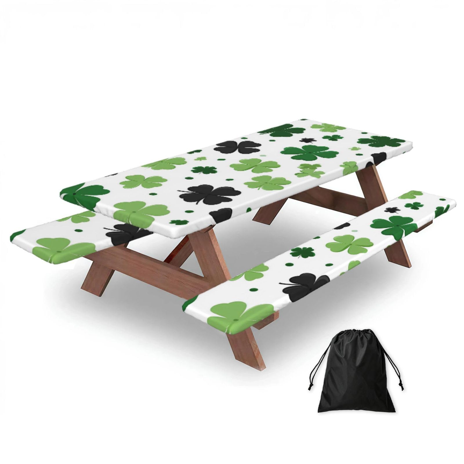 Table de pique-nique couverte avec housses élastiques pour le camping et le jardin