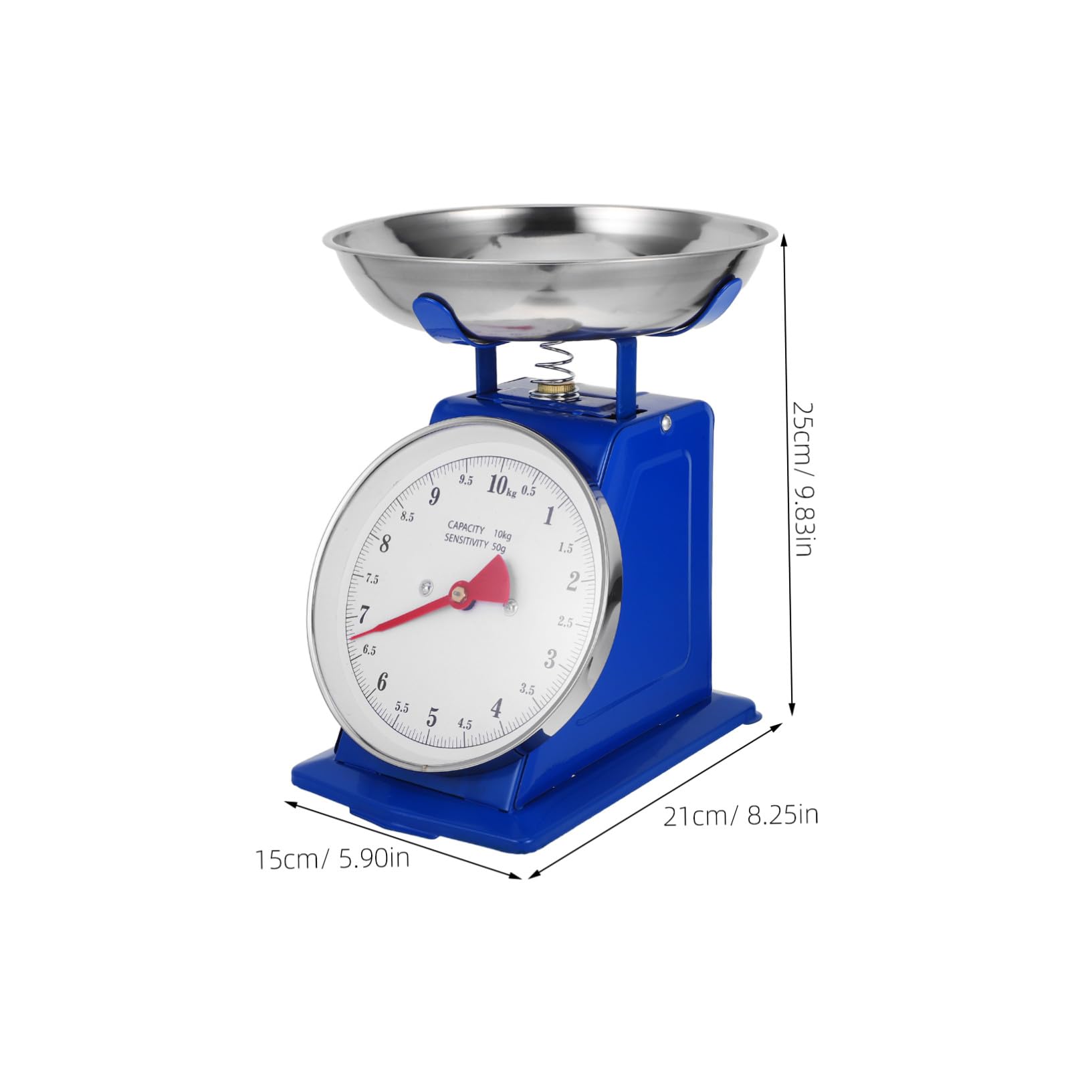LIFKOME Báscula Mecánica de Cocina y Capacidad de 10 Kg Vintage con Bandeja Desmontable Precisa sin Batería para Preparación de Comidas y Horneado