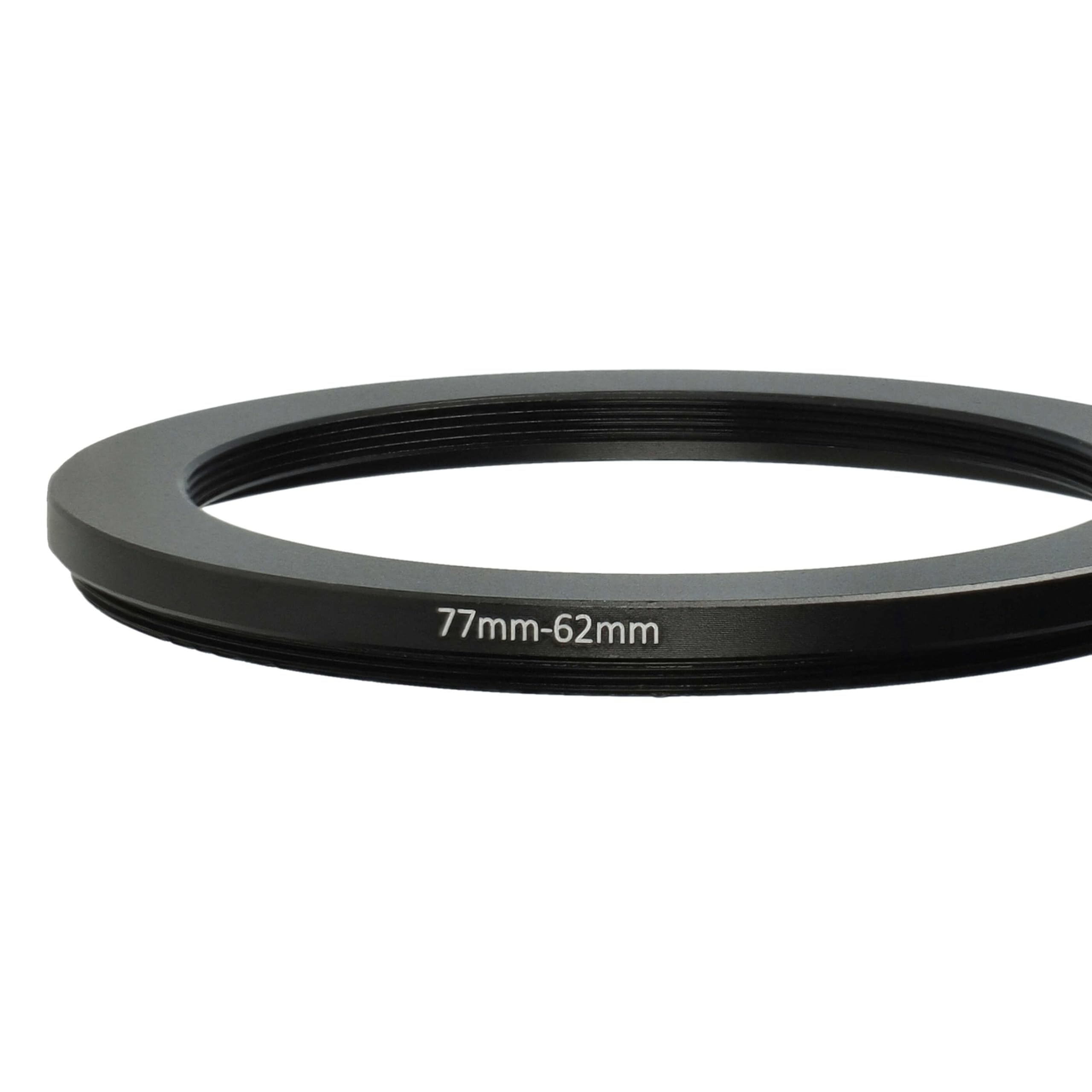 vhbw Bague d'adaptation Step-Down 77 mm vers 62 mm Réducteur métal pour Appareil Photo