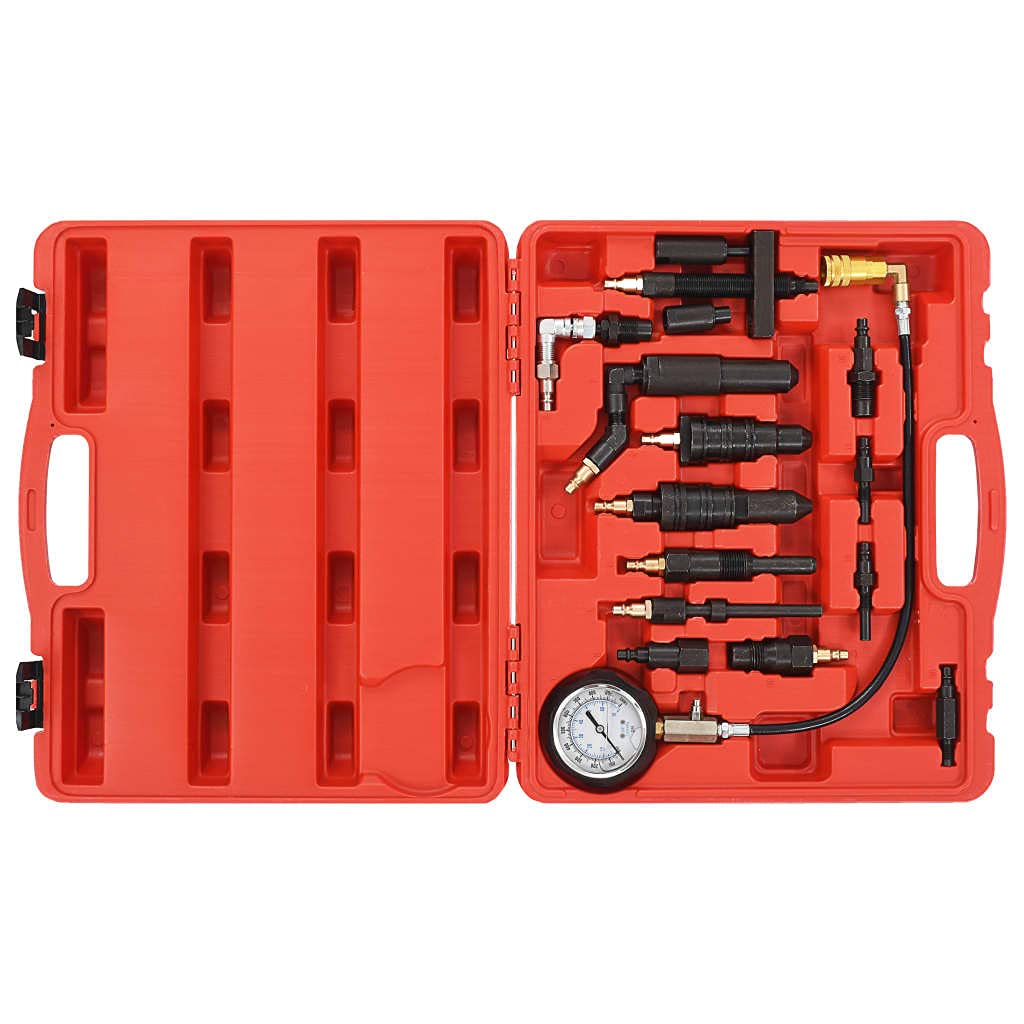 Kit de comprobación de compresión de motor diésel, ShGaxin Medidor Presión Neumáticos, Beta Herramienta, Comprobador, Comprobador Compresion Motor