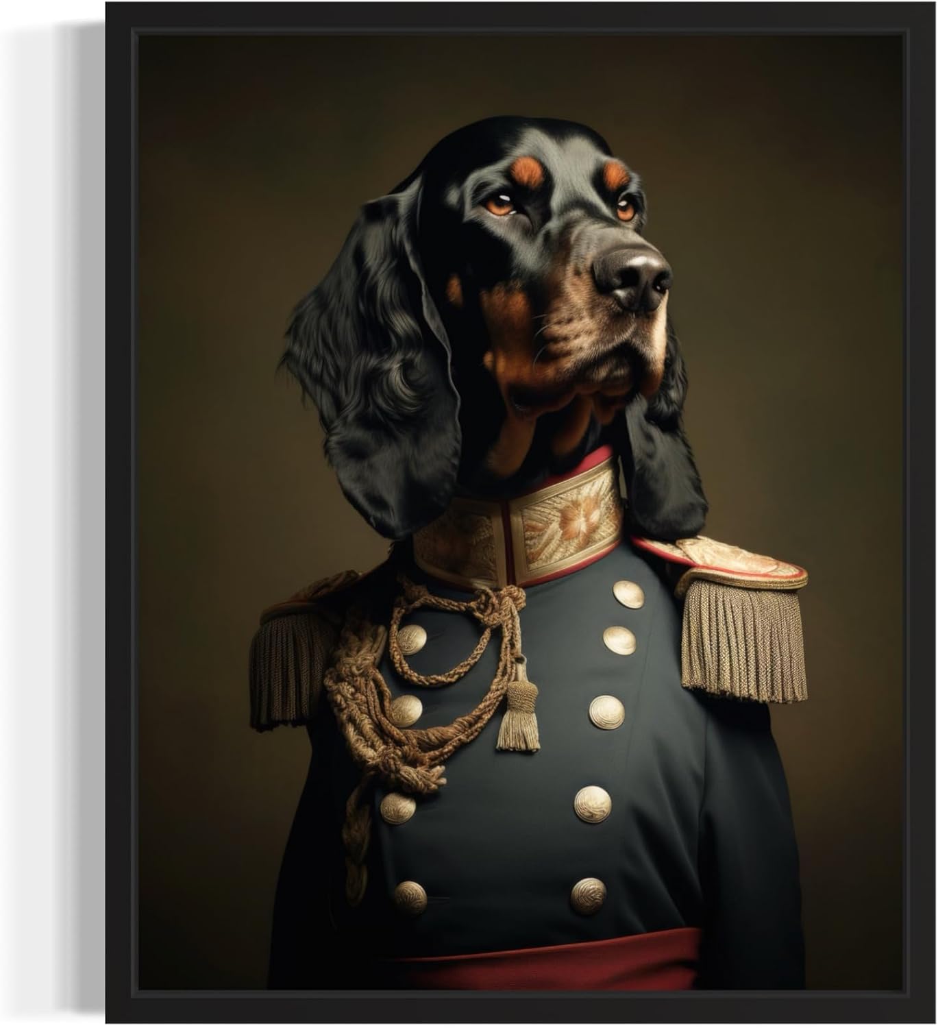 Golden Retriever Funny Bathroom Wall Art Print Poster, Dog Pet Lover Picture Painting Artwork Bedroom Living Room Office Dining Room 151C (Golden Retriever Funny Bathroom, 18 x 24 inches, Black Frame)