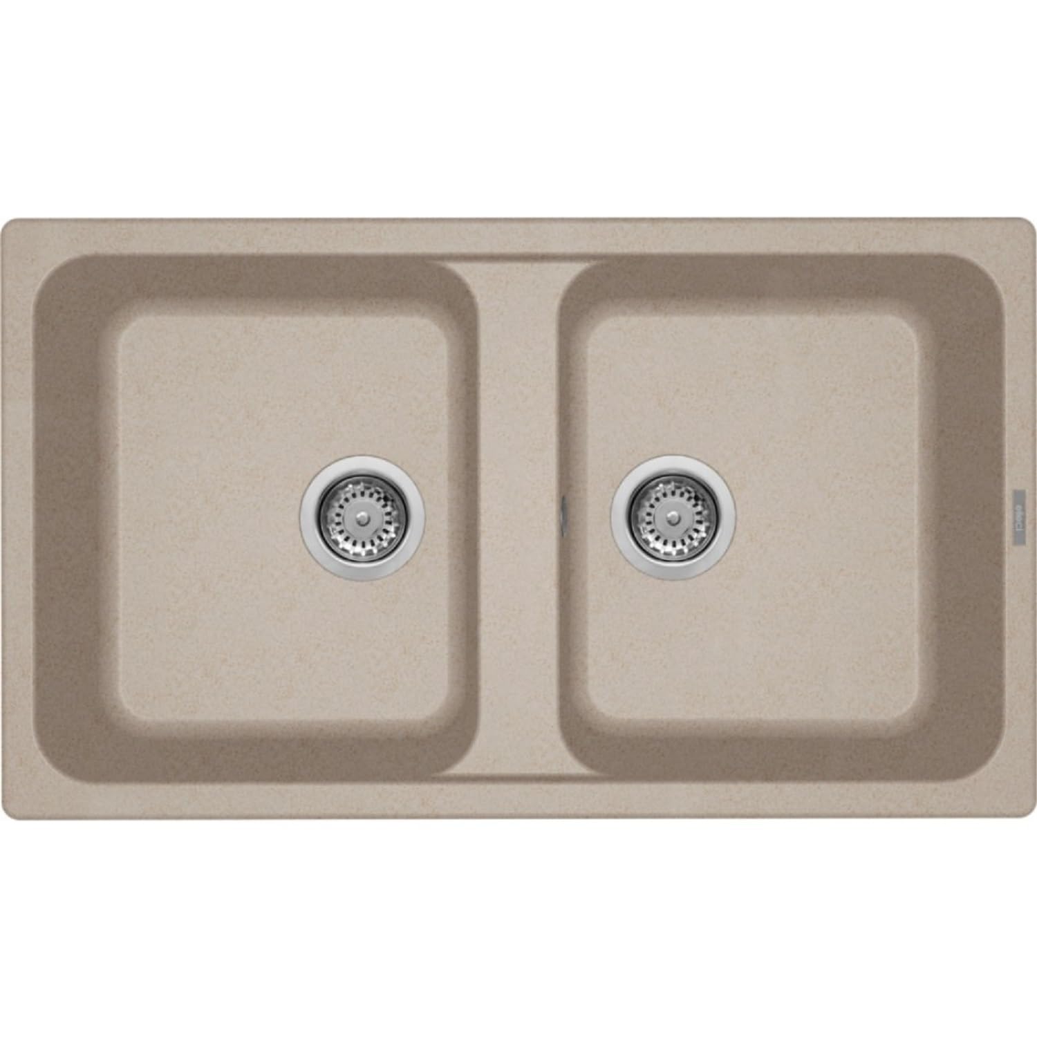 Elleci LG245051 Life 500 - Lavello da cucina, 2 vasche, granitek, 860 x 500 mm, avena