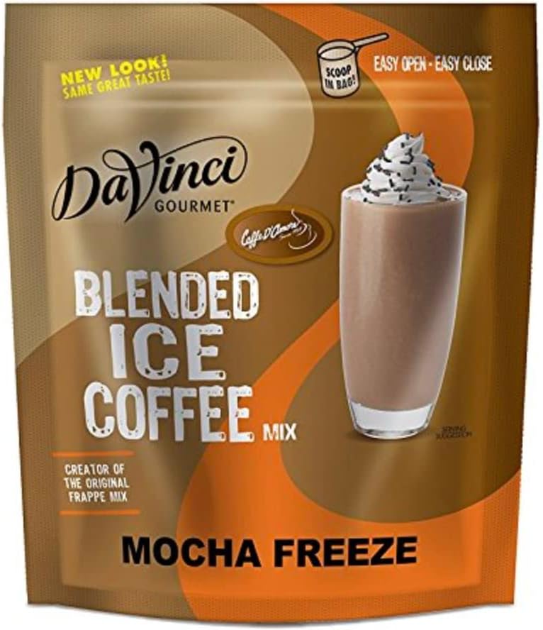 Caffe D'Amore Frappe Freeze Mocha Coffee Mix- 3 Lbs Reclosable Bag