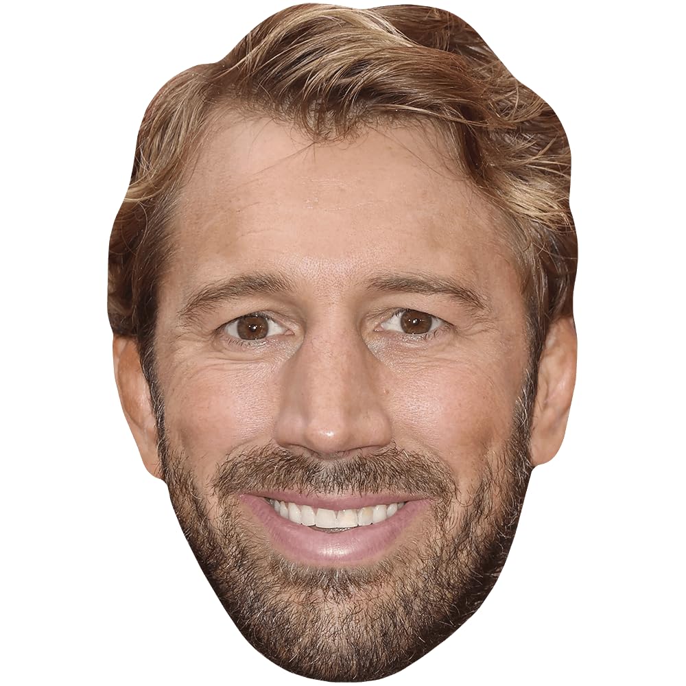 Chris Robshaw (Curls) Celebrity Mask, Flat Card Face, Fancy Dress Mask
