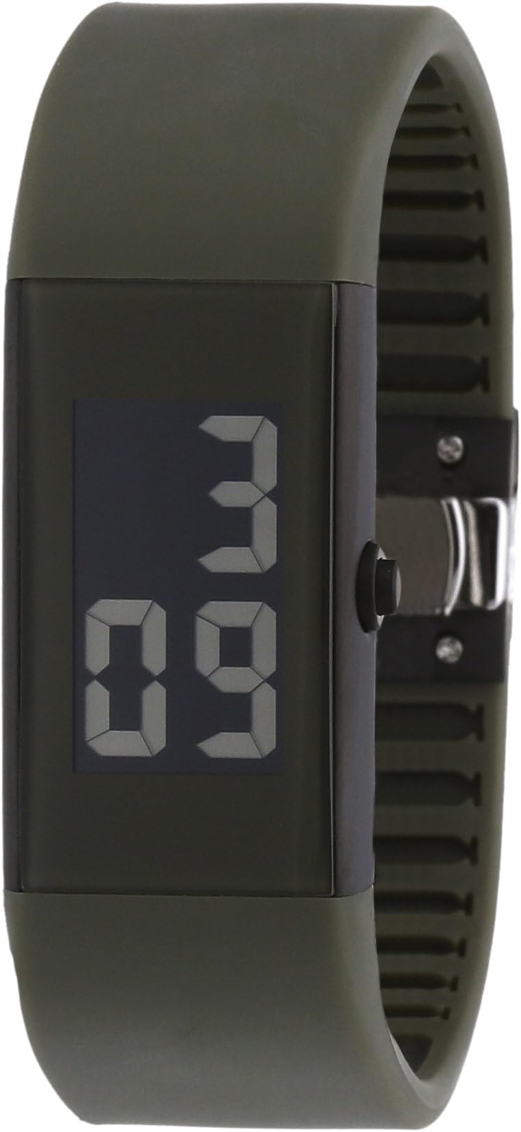 Rosendahl Ladies Digital Watch II 43129 with Black Coated Stainless Steel Case and Khaki Coloured Polyurathane Strap