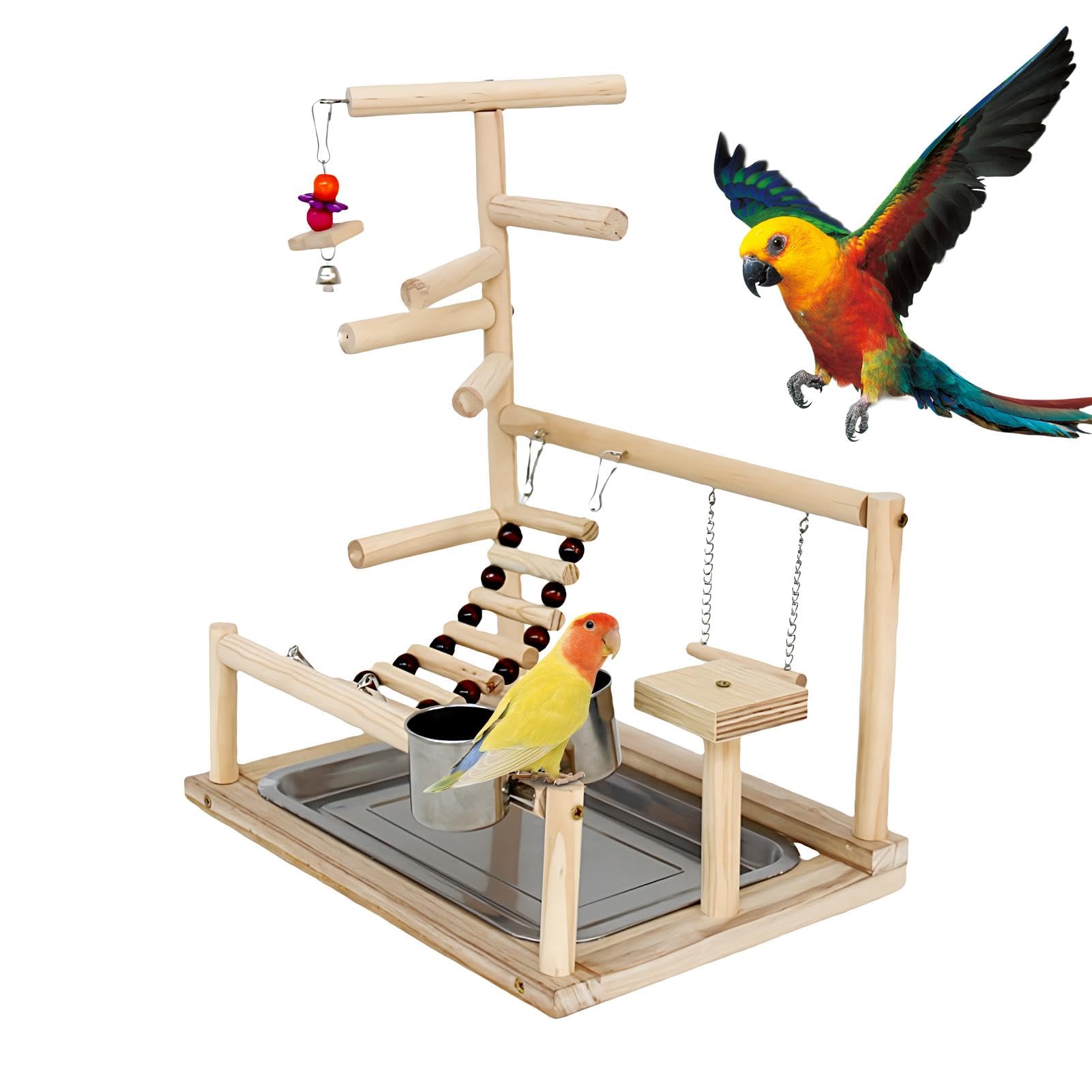 -Sitzstange, natürliches , Vogelspielzeug, Spielplatz