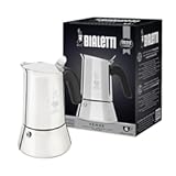 Bialetti - New Venus Induction&comma; Stovetop Coffee Maker&comma; Suitable for all Types of Hobs&comma; Stainless Steel&comma; 6 Cups &lpar;7&period;9 Oz&rpar;&comma; Silver
