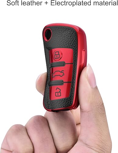 Miniatura 6 de ELOHEI Funda para llavero Audi, funda de TPU suave de alta calidad, protección completa de 360 grados, compatible con Audi A1 A3 Q3 Q7 R8 A6L TT