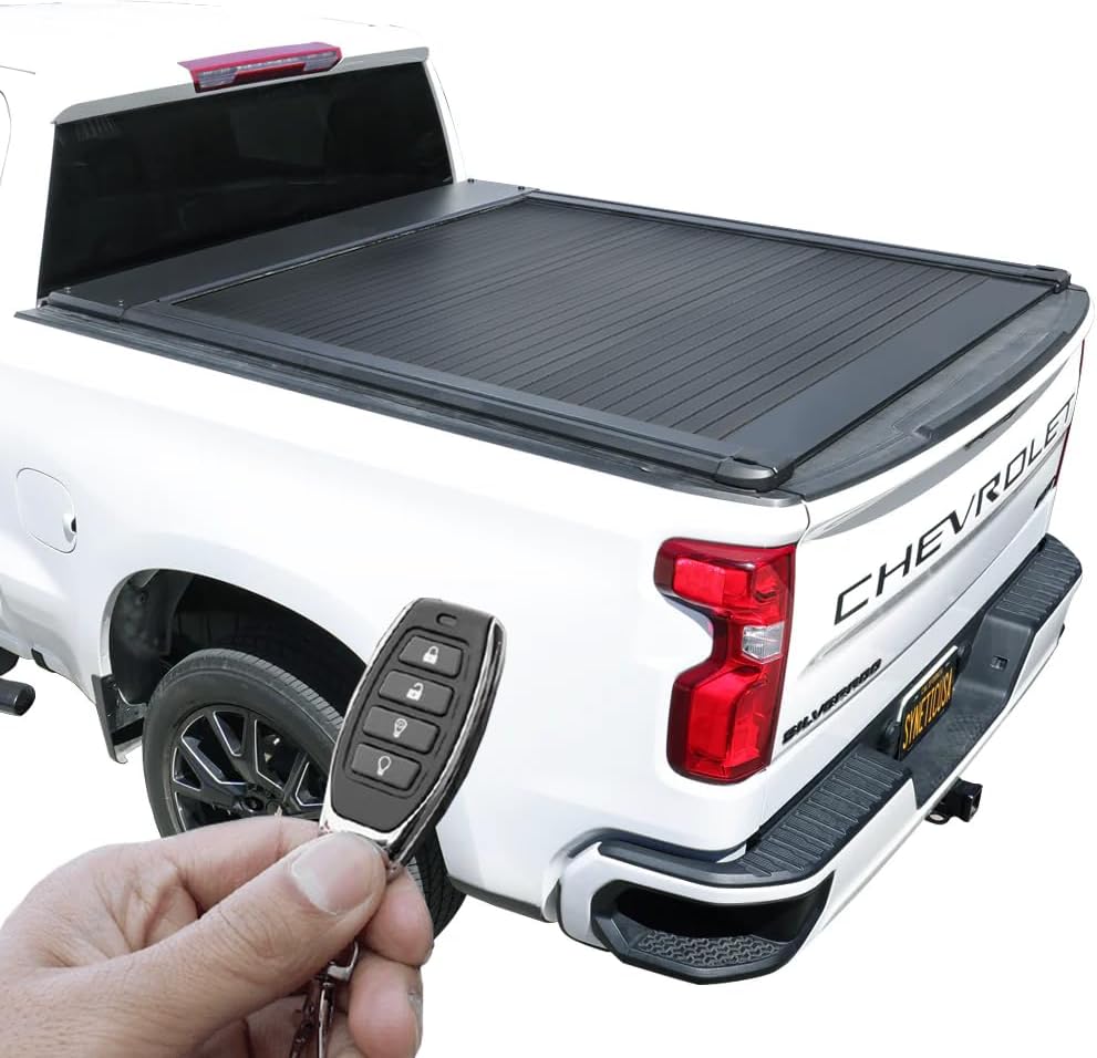 Syneticusa ER Power Retract Hard Tonneau Cover Fits 2007-2025 Silverado/Sierra 1500 5'8" (69.9”) Truck Bed Waterproof Accessories