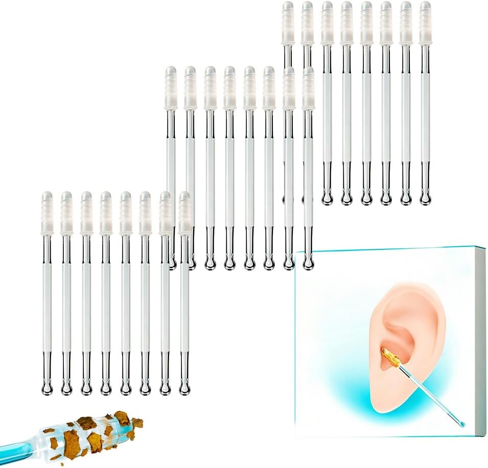 Ear Cleaner Kit for The Whole Family,2026 Double Sided Earwax Cleaner Tool Set Ear Cleaning Kit for All Ages,Portable Ear Cleaner for Home Traveling (72PCS(1 Box), Large)