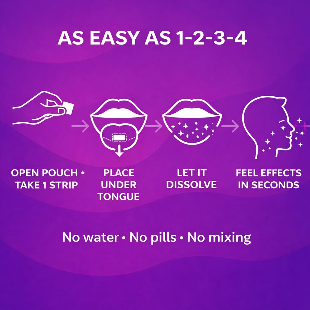 Riize Sleep Strips – Fast Acting Dissolvable Sleep Aid with 5mg Melatonin, L-Theanine & Valerian Root – Oral Sleep Strips for Falling Asleep Faster – 3 Count — Amazon image 2