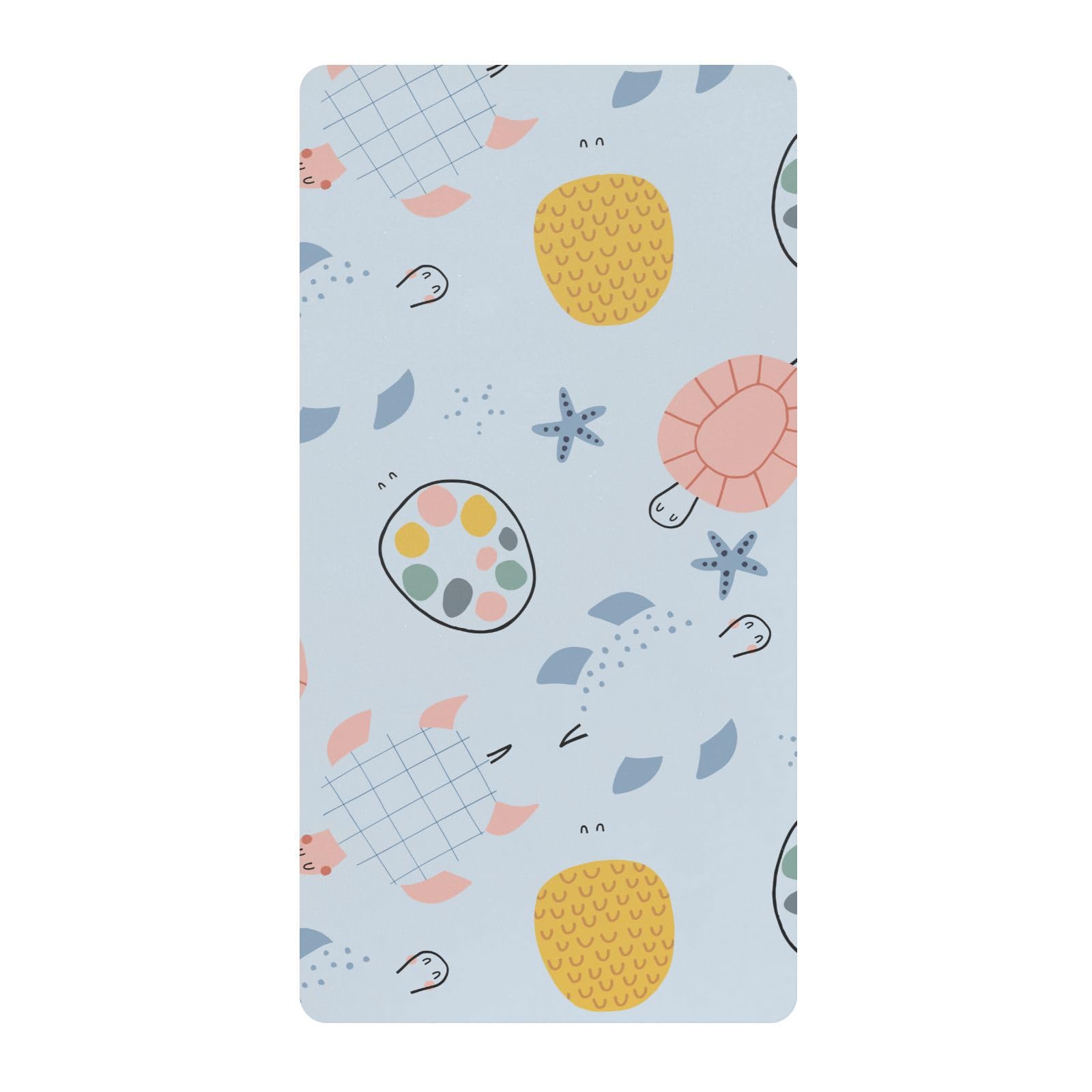 Drap de berceau en coton doux et respirant motif tortue