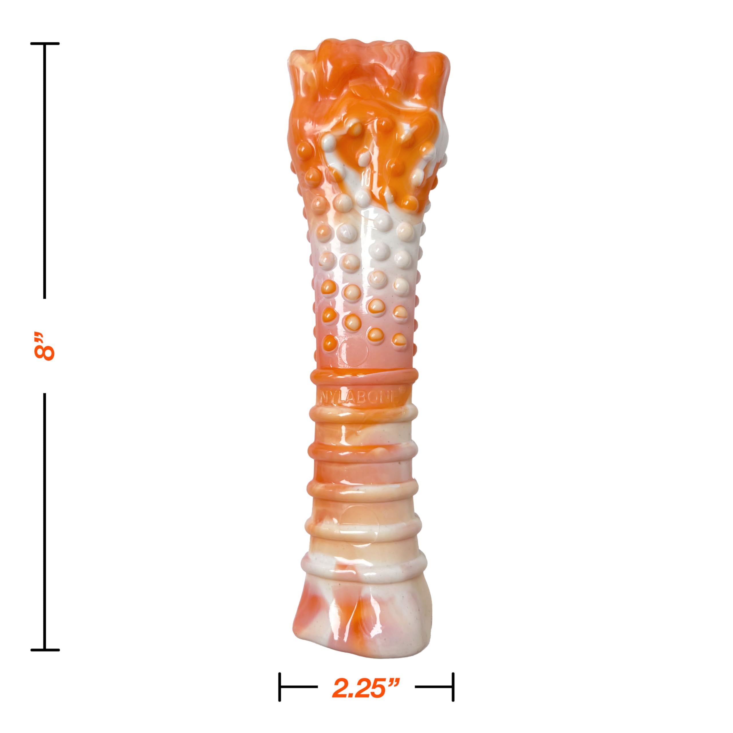 Nylabone Original Bone Power Kauspielzeug für Hunde zum 70. Geburtstag, langlebiges und Robustes Hundespielzeug für Aggressive Kauer, mit geröstetem Huhngeschmack, Größe XL, 1 Stück