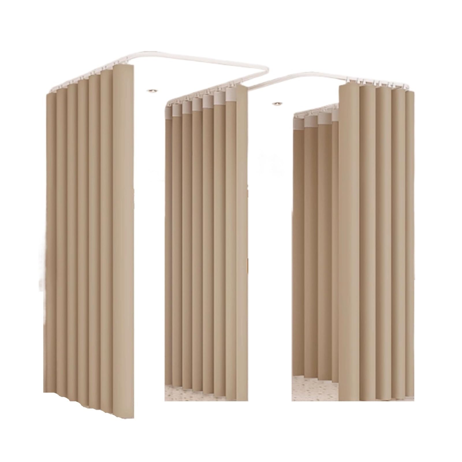 Cabine d'essayage magasin de vêtements rideau coulissant angle en U