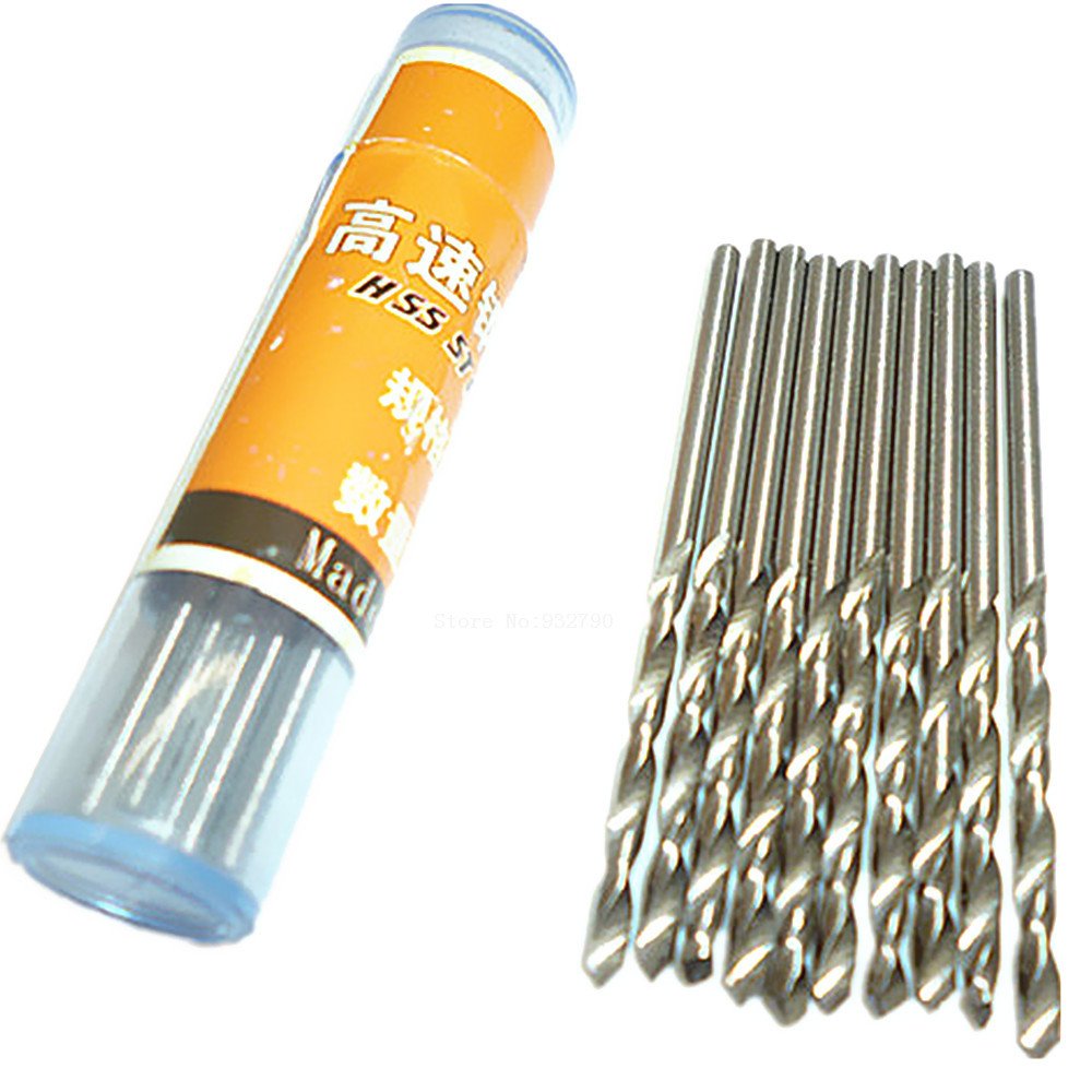 Generic 10pc 2mm Twist Drills Hss Drill Bit Metric High Speed Steel
