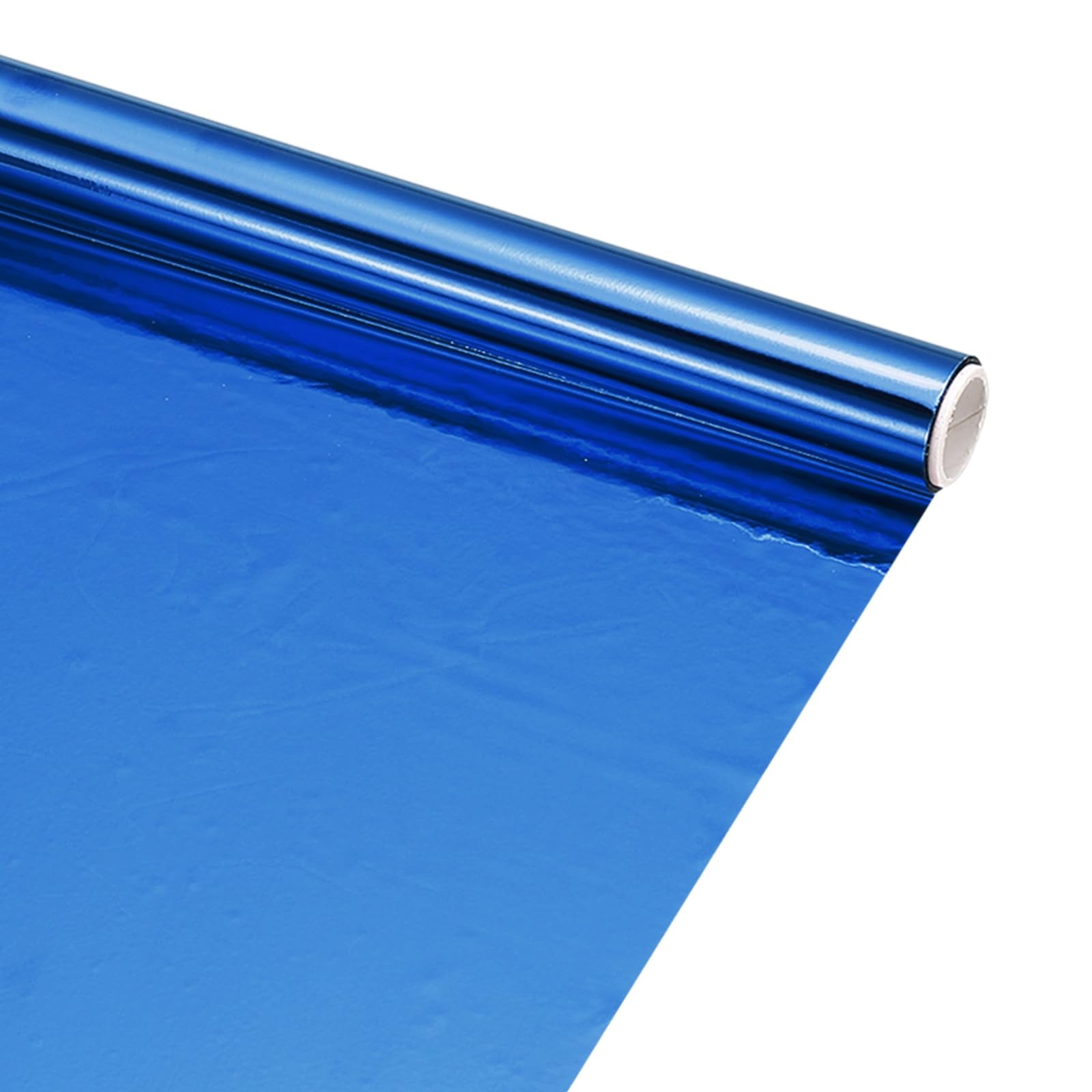 sourcing map 1Pcs Blue Hot Stamping Heat-Activated Foil Roll Sparkling Metallic Laser Toner Transfer Decor Sheets, Use with Hot Foil Pens for DIY Craft Decor Card Making, 6" W x 10ft L