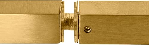 Miniatura 5 de CRL SQ6X6SB Satin Brass 6" x 6" SQ Series Square Tubing Back-to-Back Pull Handle