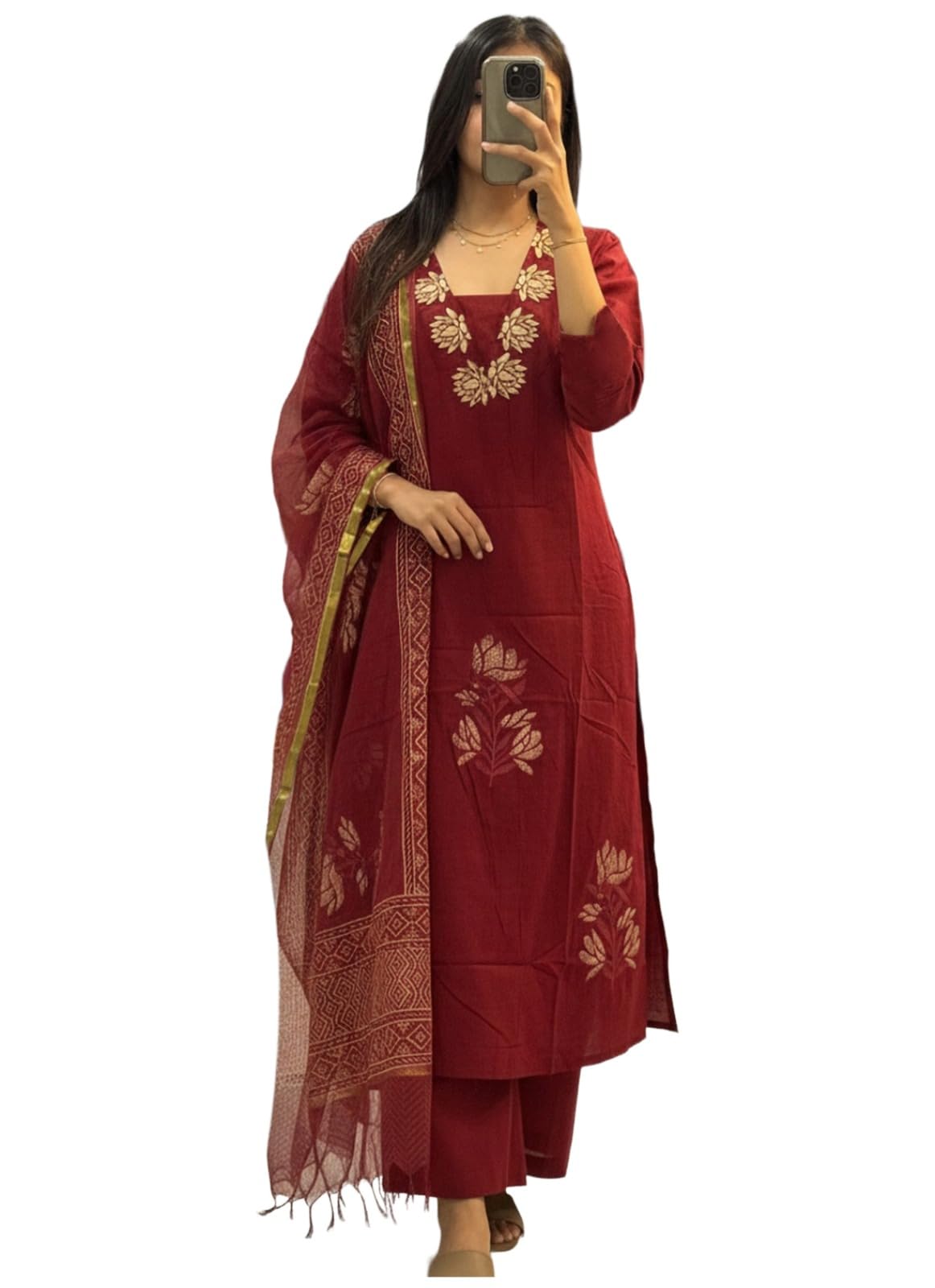 Women’s Rayon Viscose Straight Printed Kurta with Pant & Dupatta | Ethnic Kurta Set for Women | Daily, Office & Festive Traditional