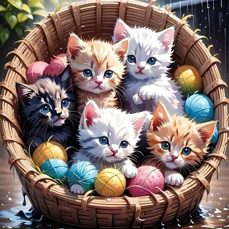 Image of TULIP N TURTLE Bucket DIY 5D Diamond Painting Kit Round Dril Cross Stitch Pictures Arts Craft