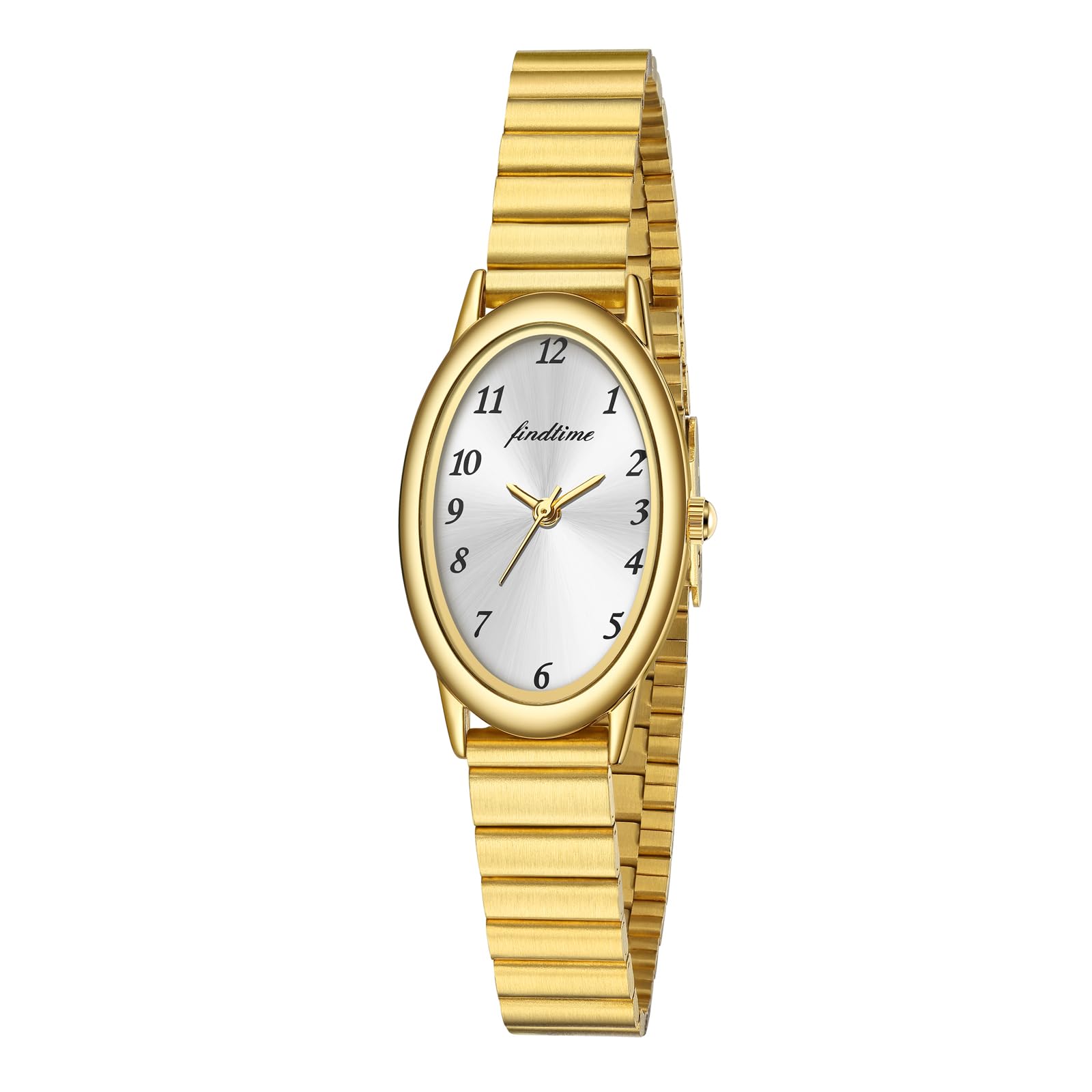 findtime Relojes de mujer de oro del Reino Unido para mujer, relojes diarios impermeables para mujer, reloj de mujer con correa de reloj ajustable