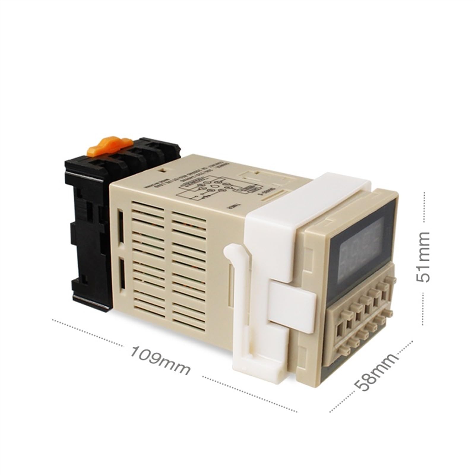 Relé de retardo programable DH48S-S 0,01 S-99990H con Base de enchufe DH48S 1Z 24v relé de tiempo 220v (Color : DH48S-1Z, Size : 220VAC)