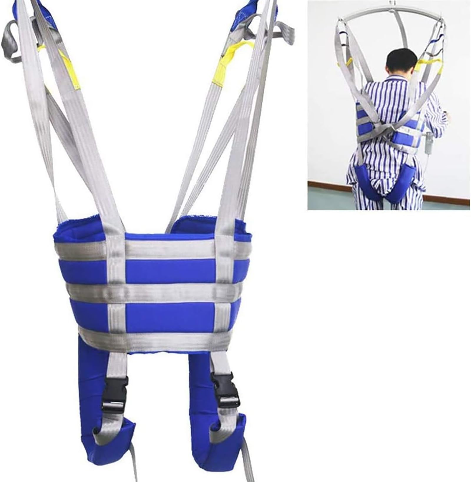 Arnés para Traslados, Arnés con Cabezal, Cabestrillo de Elevación de Paciente de Cuerpo Completo, Cinturón para Caminar Asistido por el Paciente, para Personas Mayores Discapacitado (Size : Medium)