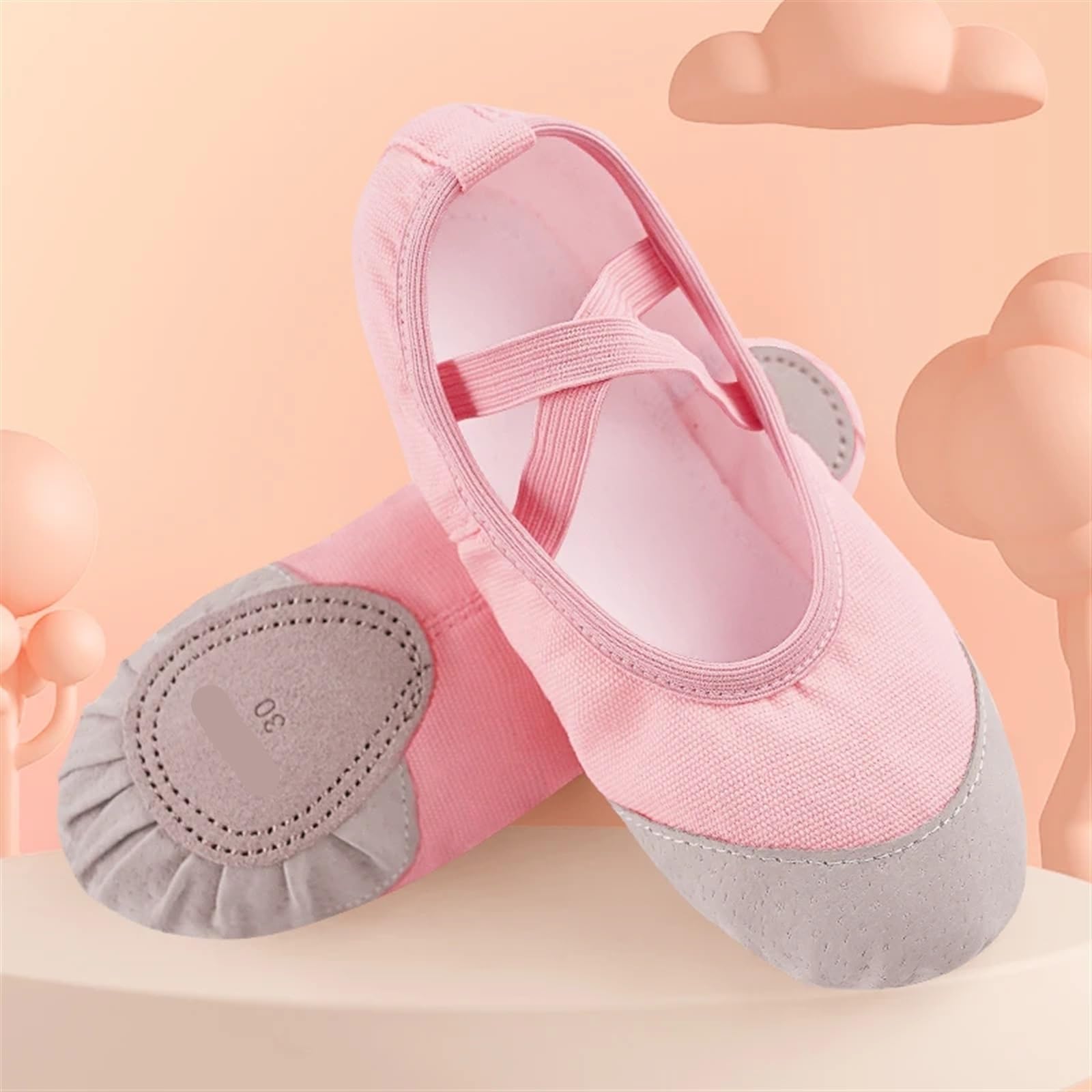 Zapatillas de Ballet Zapatos de Ballet for niñas, Zapatos de Baile de Suela Blanda, Zapatillas de Ballet for Adultos, Zapatos de práctica de Baile for Gimnasio y Yoga en Interiores(Brown,36)