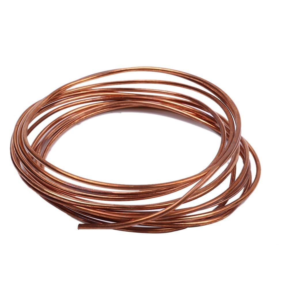 Fil de Cuivre,T2 Fil de Cuivre pur Blank,Bonne Conductivité Thermique et Résistance à la Corrosion,1mm x 10m/ 3mm x 4m/ 4mm x 5m