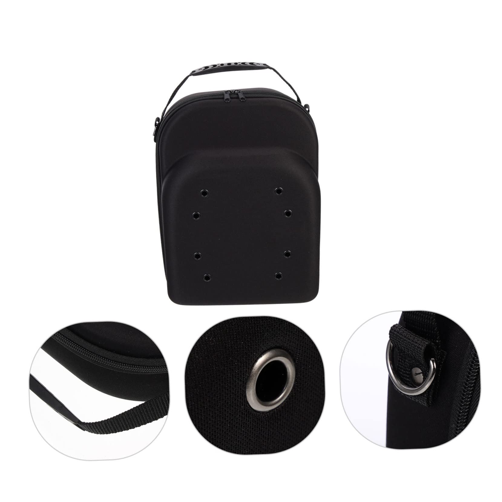 Caja para Sombreros de Viaje de Eva Negro Diseño Transpirable y Cremallera Suave, Estuche Protector Adecuado para Transportar Gorras de Béisbol