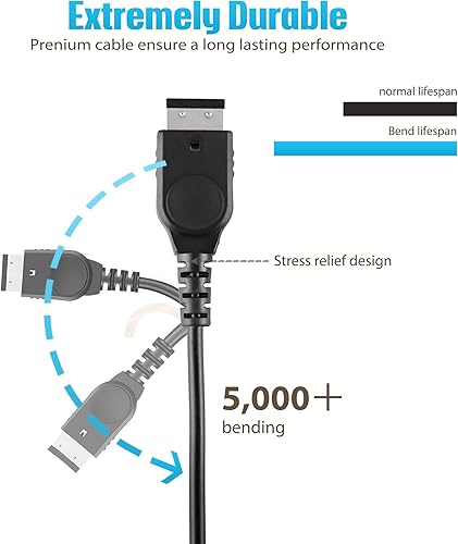 Miniatura 5 de Cargador para Gameboy Advance SP, adaptador de CA para Nintendo NDS y Game Boy Advance SP Systems, cargador de viaje de pared, cable de carga de 5.2