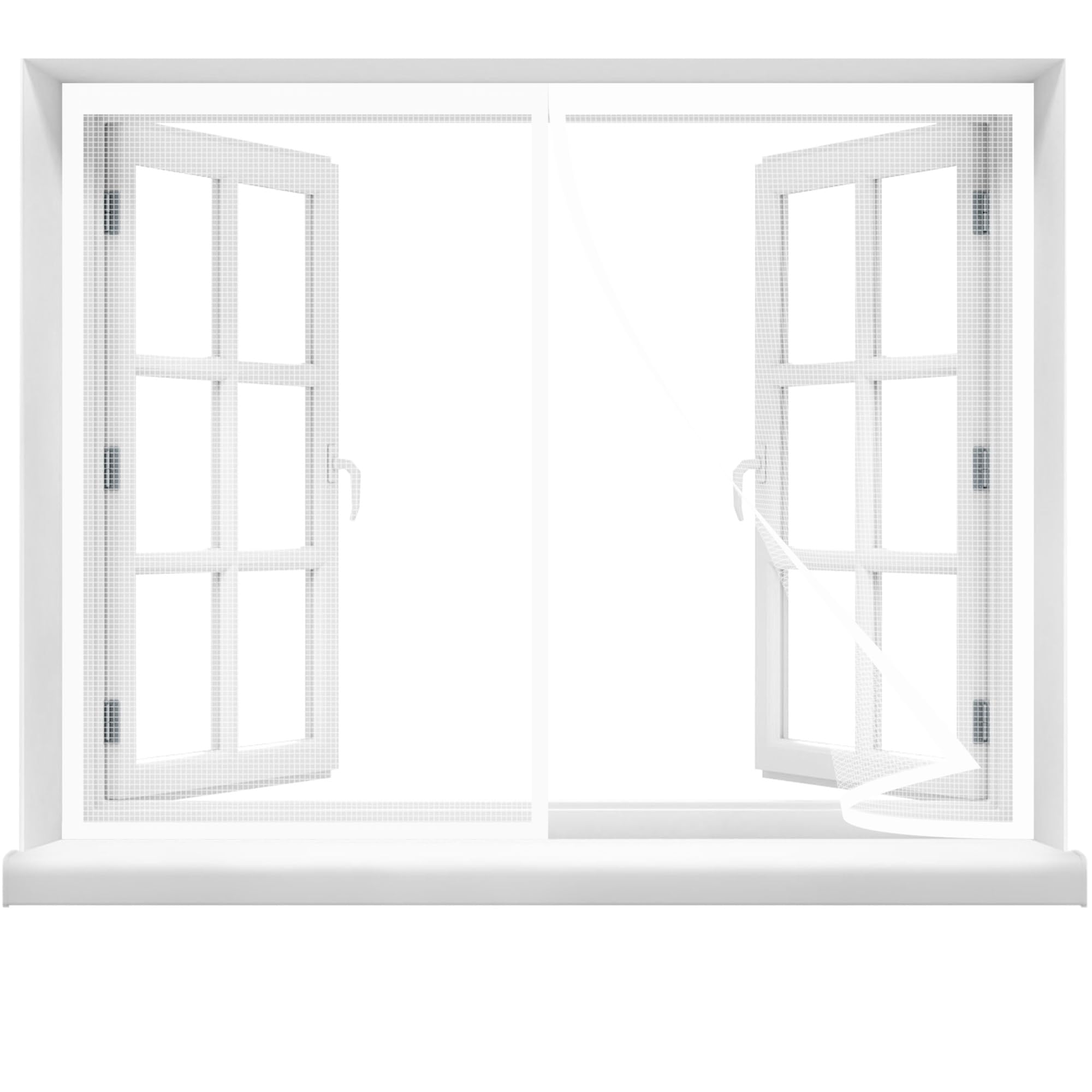 Moustiquaire Fenetre MagnéTique 285x300cm Porte Moustiquaire Porte Fenetre Magnetique Anti Insecte Mouche Moustique Anti Insecte Mouche Moustique pour Couloirs,Portes,Blanc